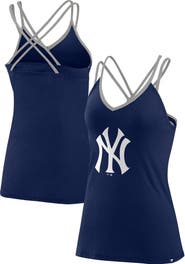 FANATICS Women's Fanatics Branded Navy New York Yankees Barrel It Up Cross Back V-Neck Tank Top