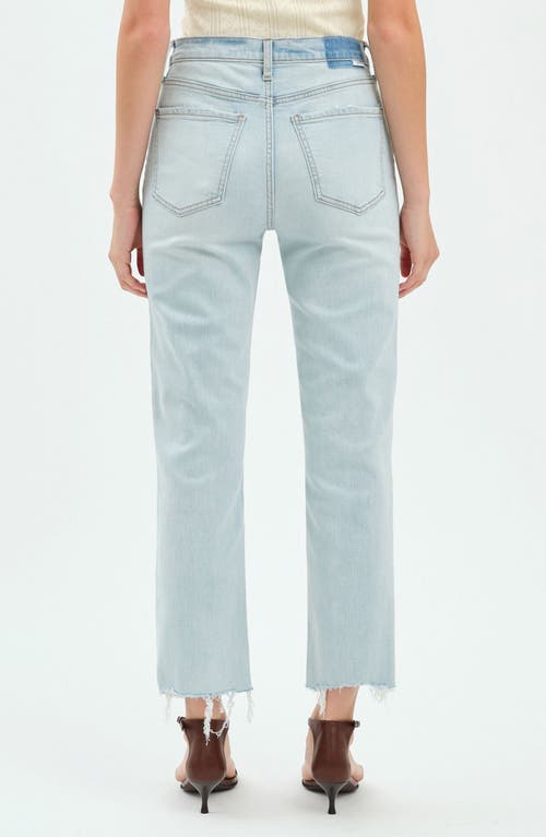 Shop Daze Straight Up Raw Hem Crop Jeans In Swoon Vintage