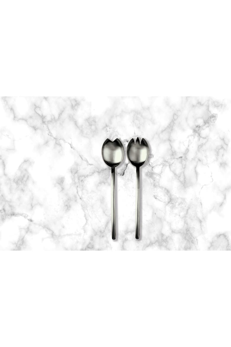 Due Salad Serving Set - 2 Pieces, Alternate, color, Ice Black Gold