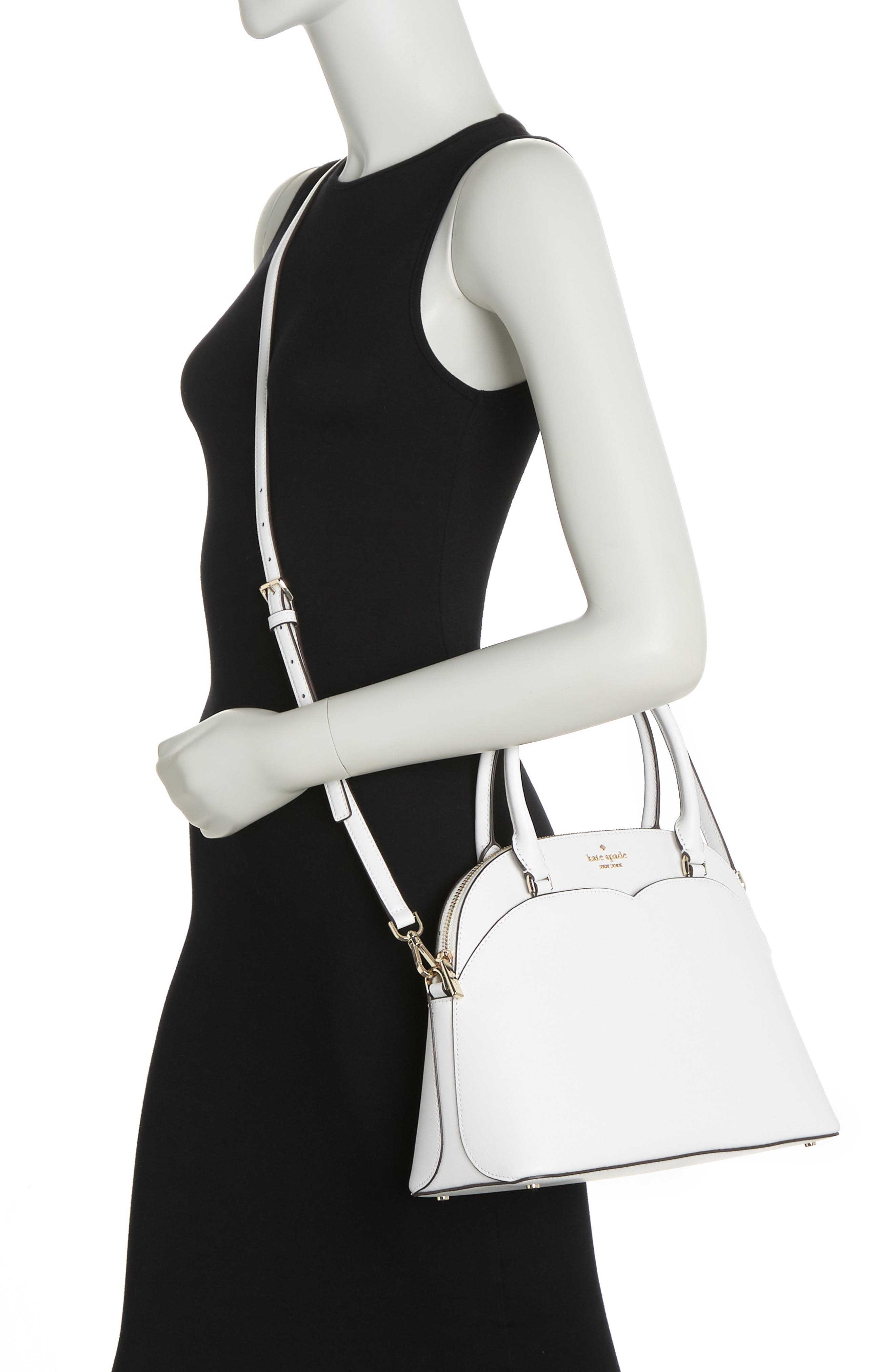 Kate Spade New York payton dome leather satchel, Alternate, color, 