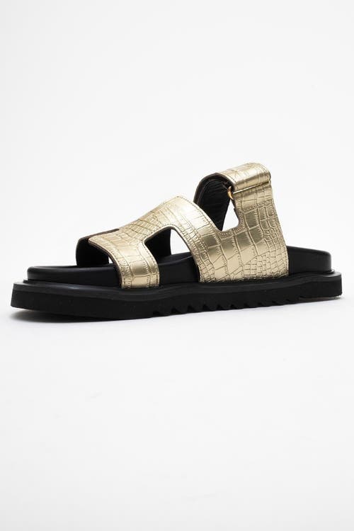 Forever & Always Shoes Loana Leather Slide Sandal In Multi