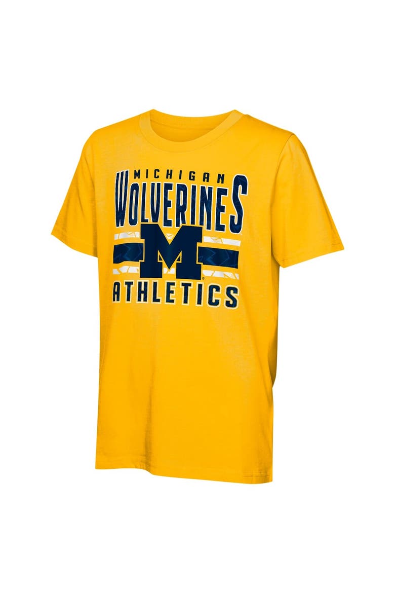 Preschool Michigan Wolverines In the Mix T-Shirt Combo Set, Alternate, color, Yellow