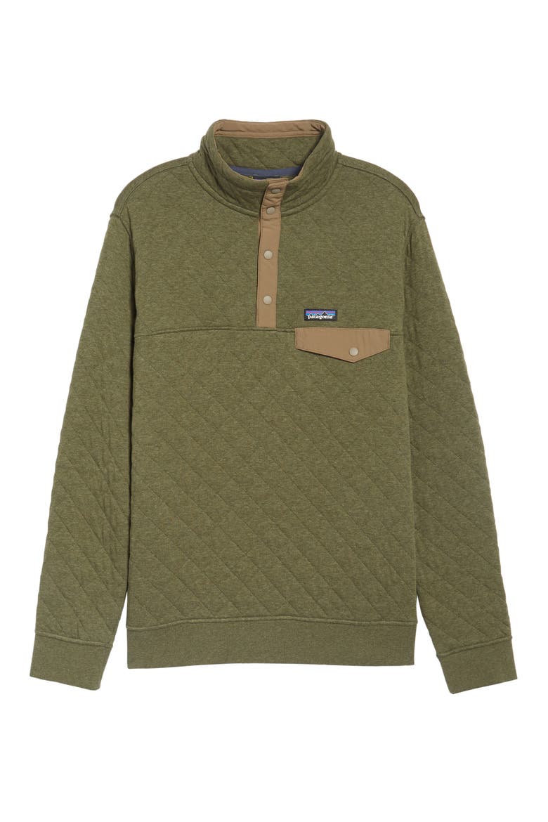 Snap-T® Quilted Fleece Pullover, Alternate, color, INDUSTRIAL GREEN