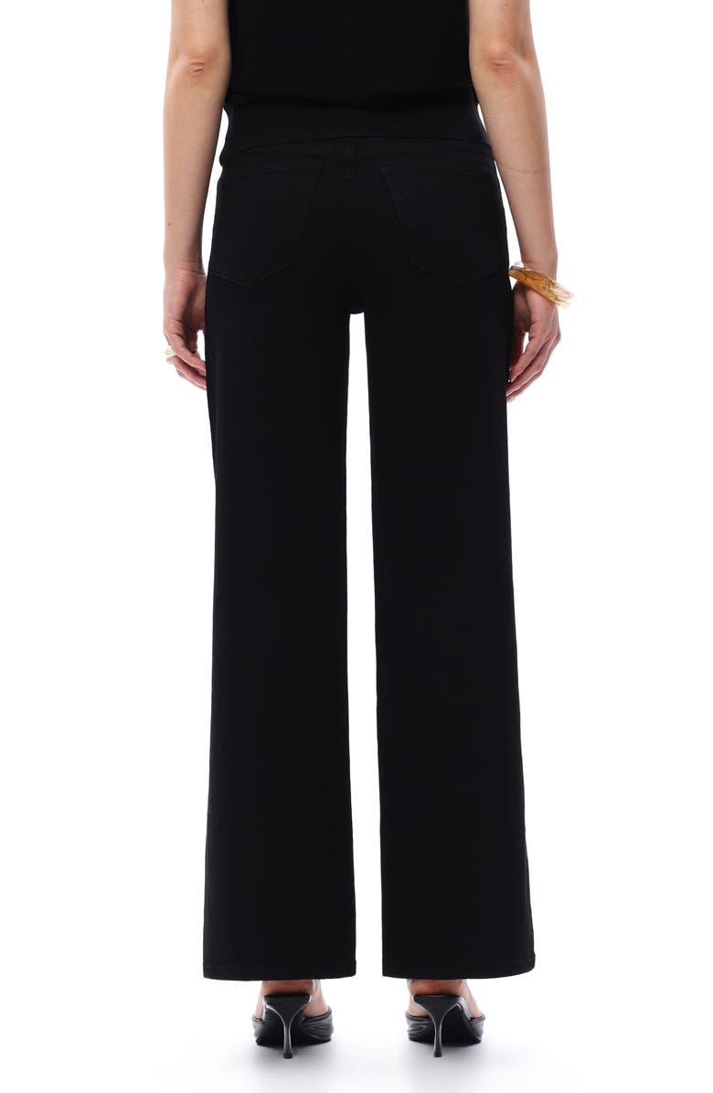 Bayeas Floral Studded Mid Rise Wide Leg Jeans, Alternate, color, 