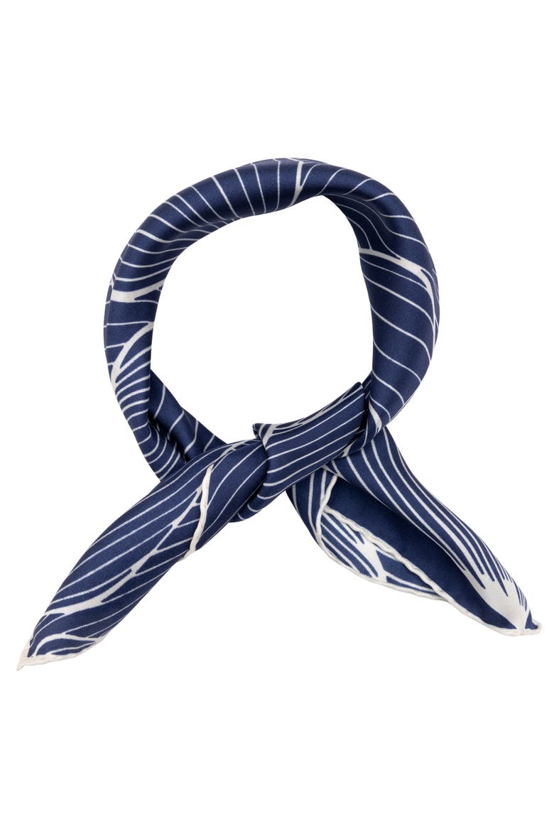 Fior di Loto - Silk Bandana, Alternate, color, Blue