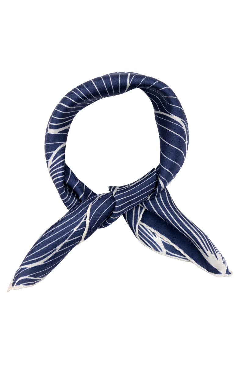 Elizabetta Fior di Loto - Silk Bandana, Alternate, color, Blue