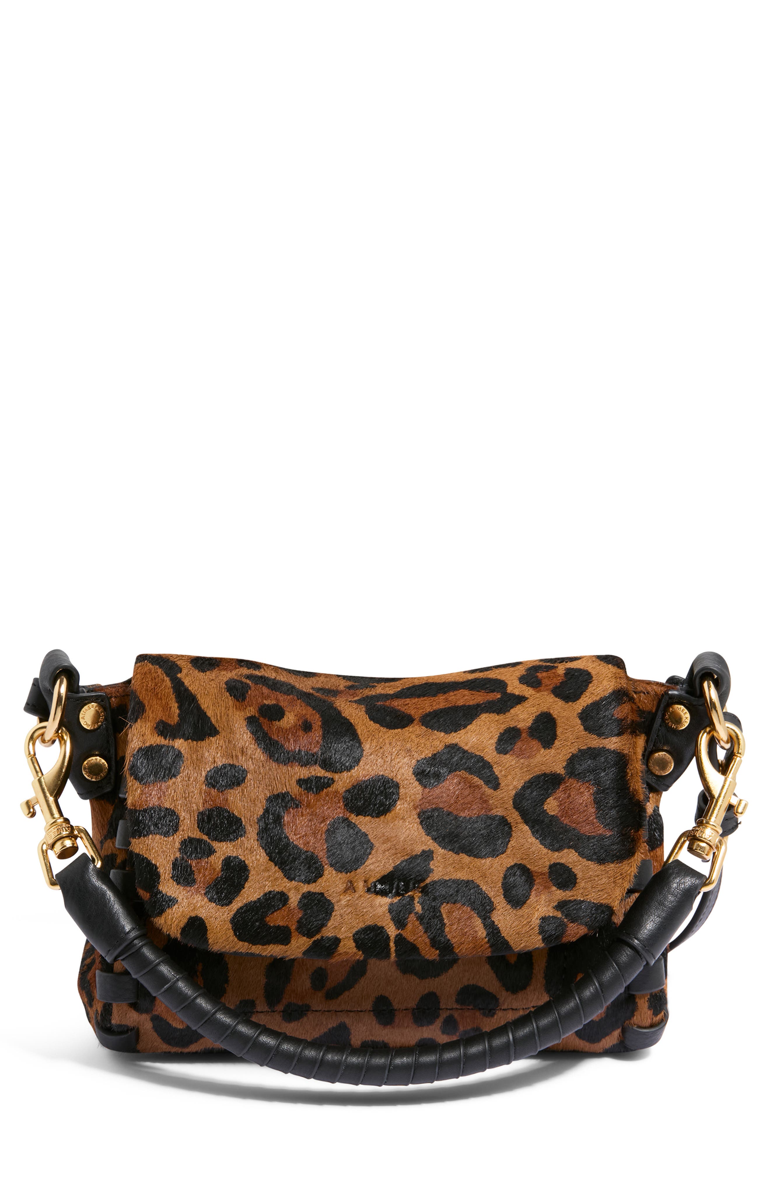 AIMEE Mini Zen Leather Crossbody Bag, Main, color, Wildcat Haircalf