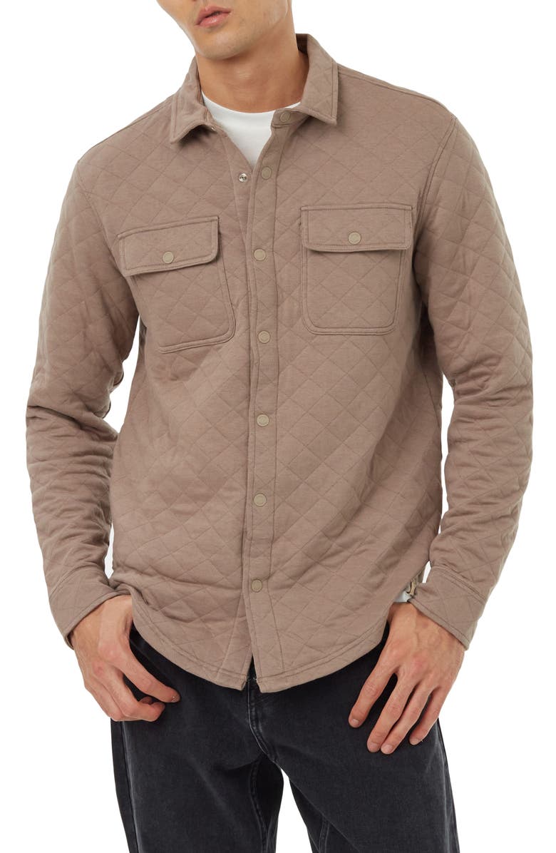 tentree Colville Quilted Shirt Jacket, Main, color, 