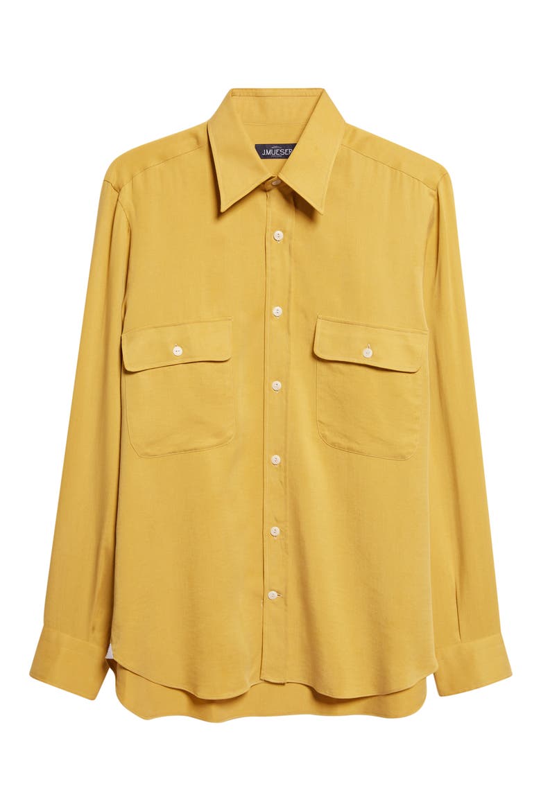 Button-Up Work Shirt, Alternate, color, MUSTARD