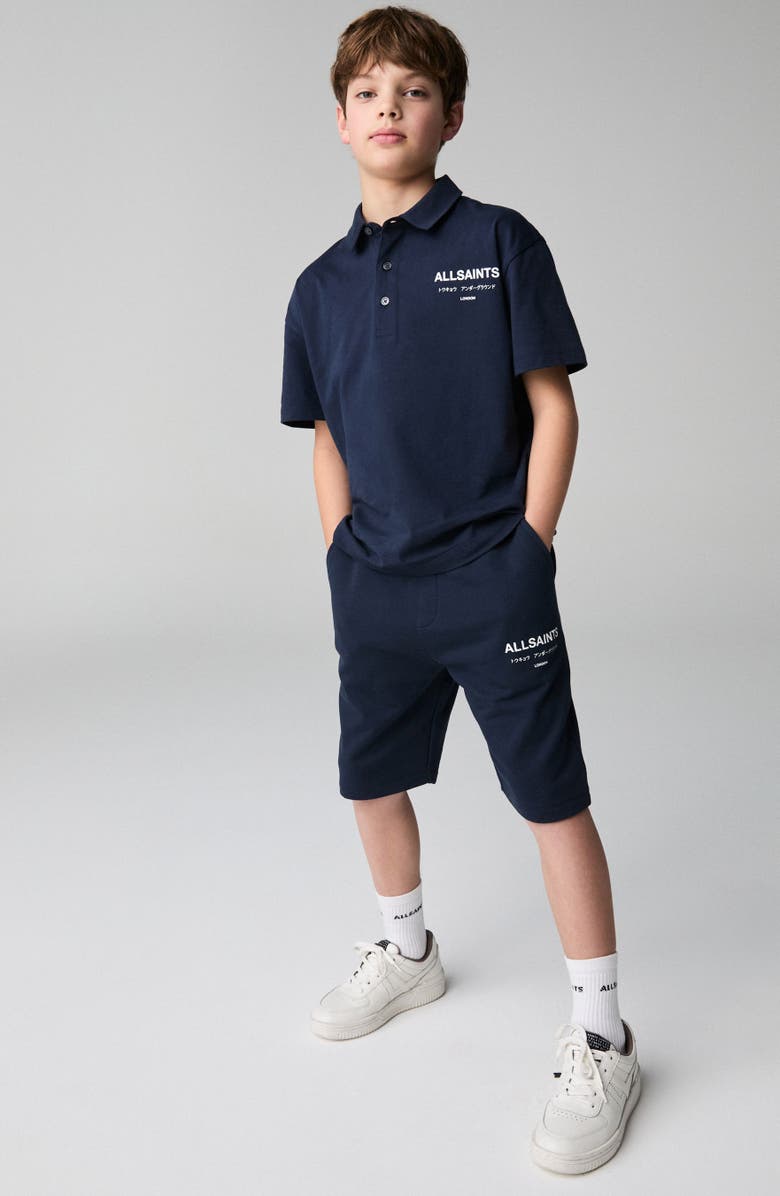 smALLSAINTS by ALLSAINTS Kids' Oversize Polo & Knit Shorts Set, Alternate, color,