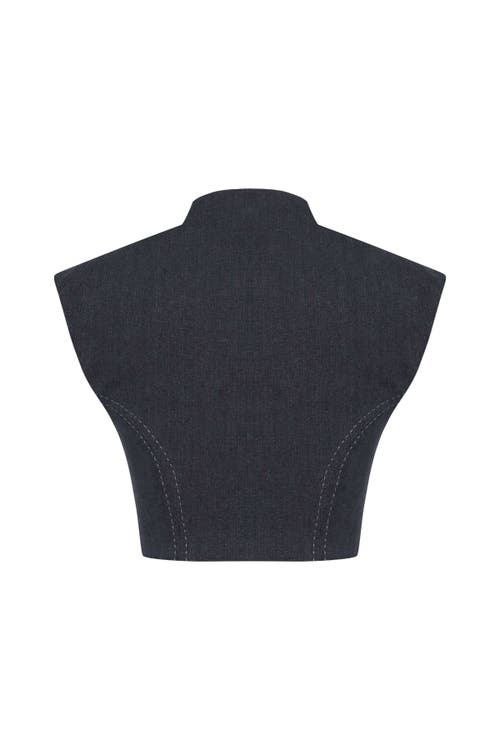 Jendue Us Dew Drop Denim Vest In Black