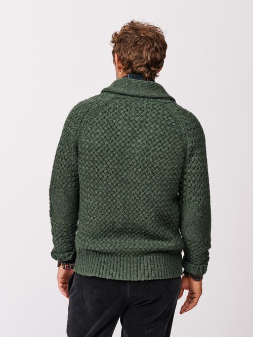 Aubin Frampton Shawl Cardigan Sweater In Brown