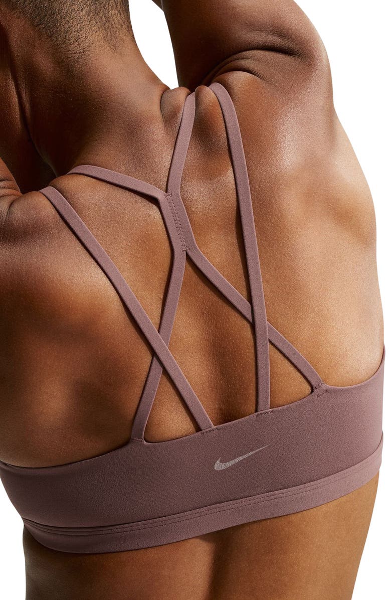 Nike Zenvy Strappy Light-Support Padded Sports Bra, Alternate, color, Tattoo/ White