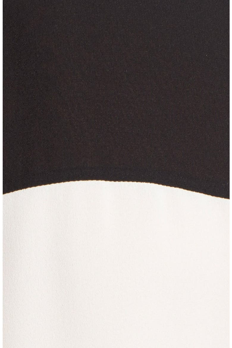 'Nikki' Silk Top, Alternate, color, IVORY/ BLACK
