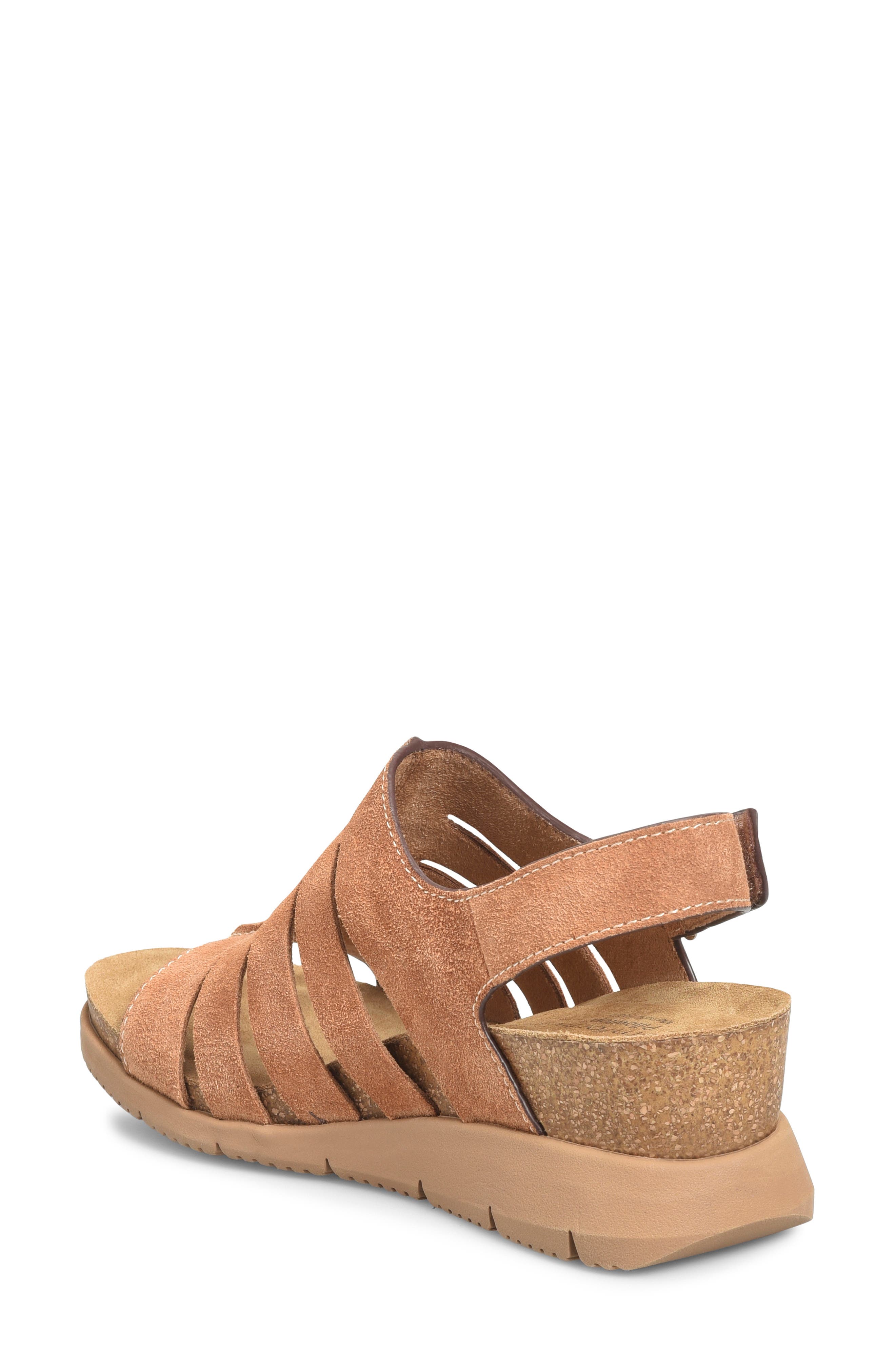 Comfortiva Scottie Slingback Wedge Sandal, Alternate, color, Luggage