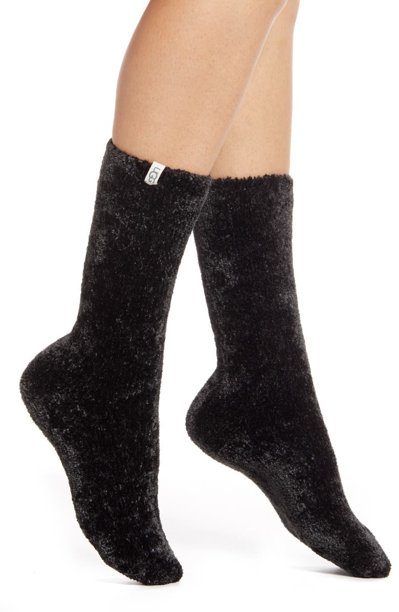 UGG<sup>®</sup> Leda Cozy Socks, Main, color, Blk