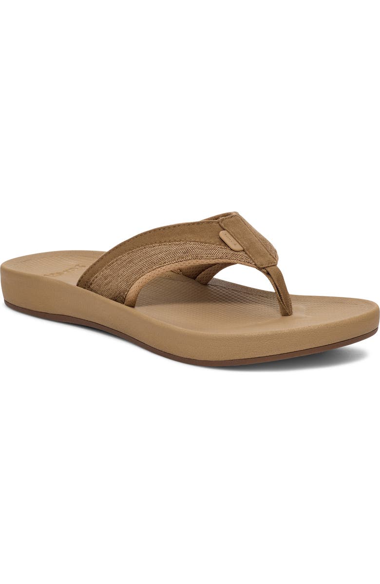 Sanuk Cosmic Seas Water Friendly Flip Flop, Main, color, Tan