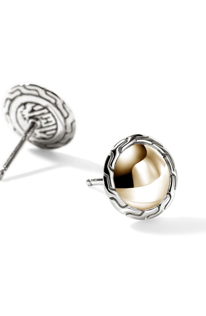 John Hardy JH Essentials Stud Earrings, Alternate, color, Silver/ Gold