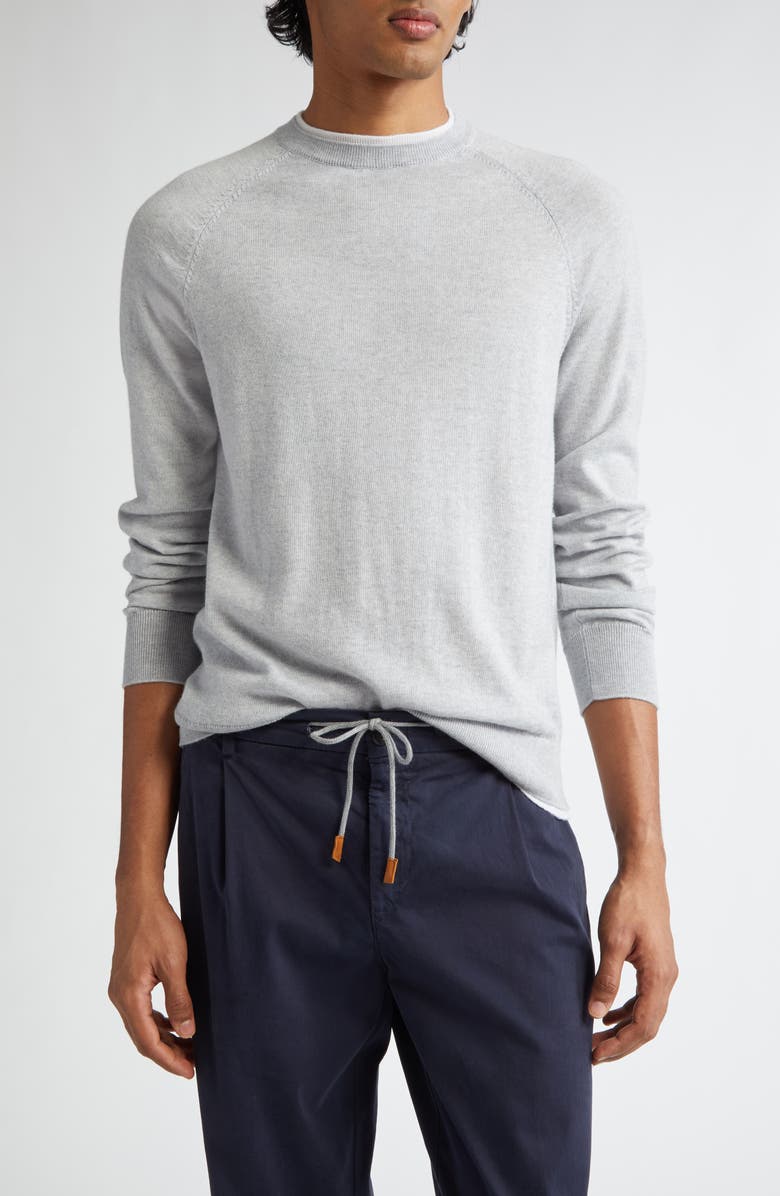 Eleventy Raglan Sleeve Virgin Wool Sweater, Main, color, 