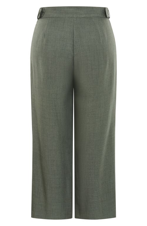 City Chic Blakely Wide Leg Pants In Green