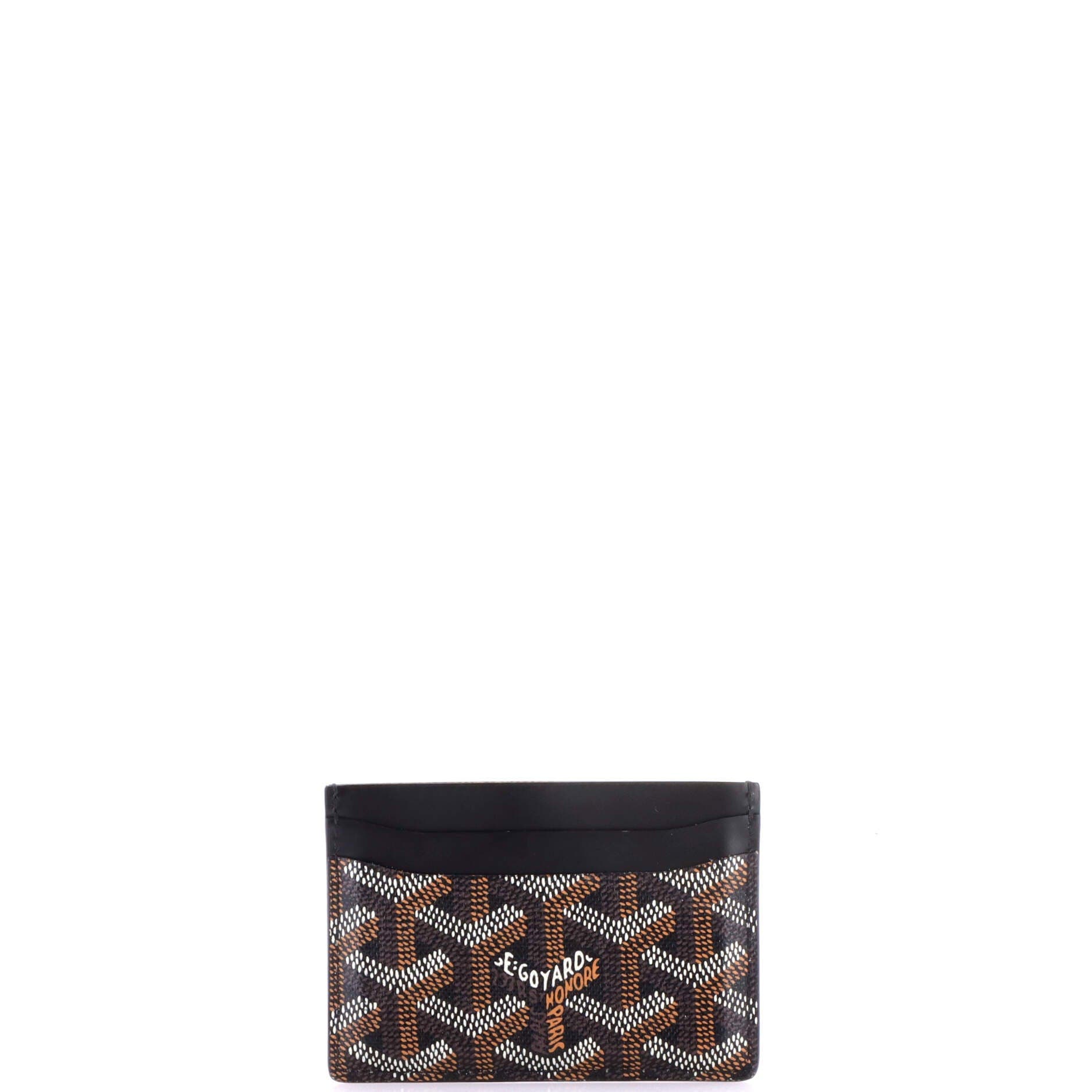 Saint Sulpice Card Holder Coated Canvas, Alternate, color, Black