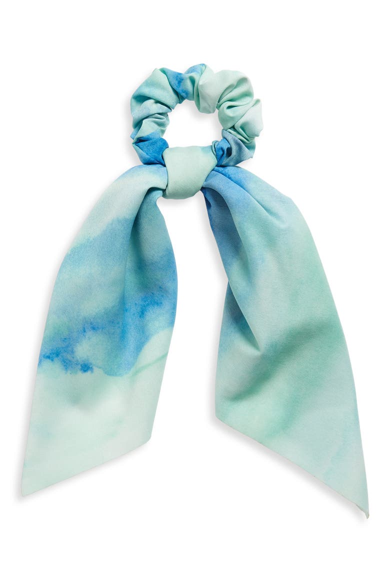 Tie Dye Scrunchie Scarf, Main, color, BLUE COMBO