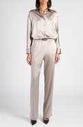 TOM FORD Relaxed Fit Stretch Silk Satin Blouse