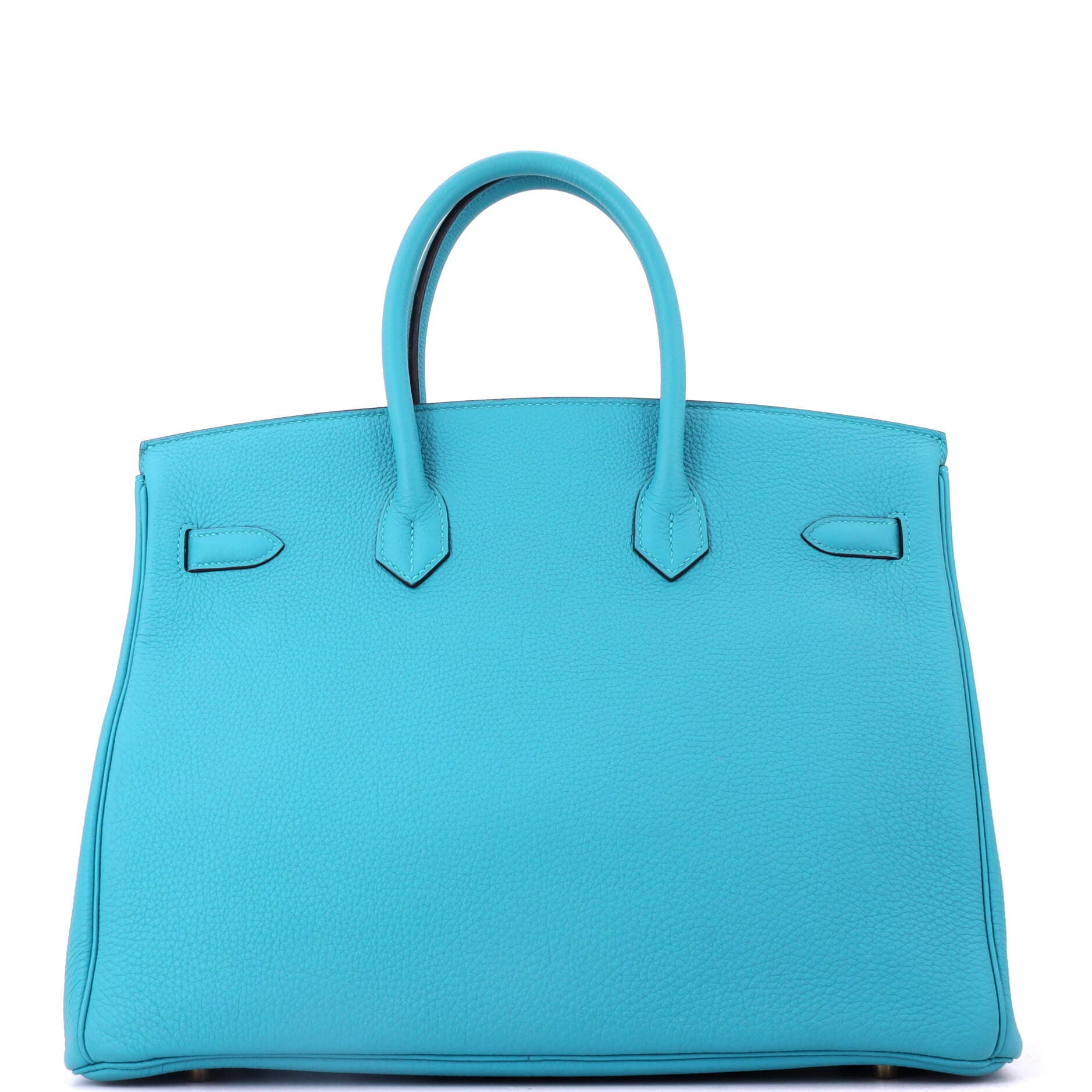 Pre-Owned Hermes Birkin Handbag Blue Togo with Gold Hardware 35, Alternate, color, Turquoise