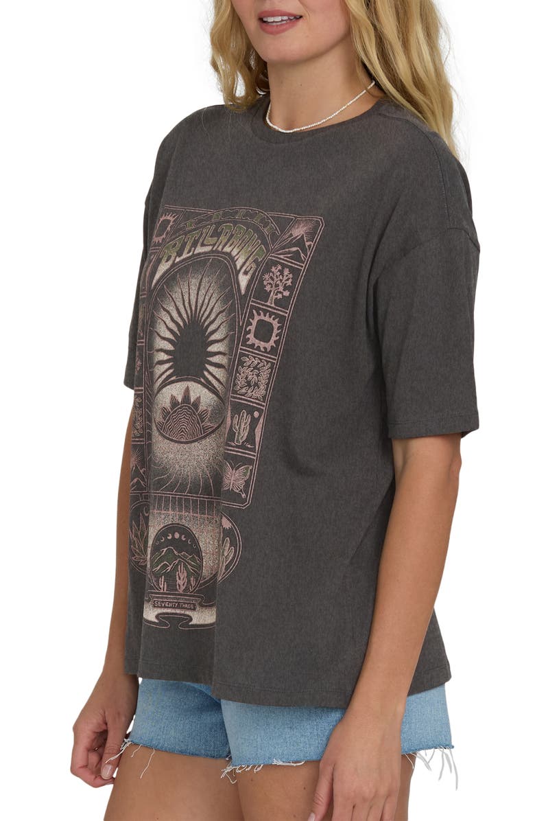 Billabong Natural Collection Oversize Graphic T-Shirt, Alternate, color, Off Black
