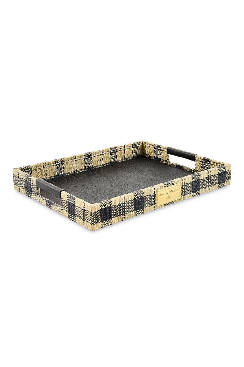 Mad for Plaid Serving Tray, Main, color, BEIGE