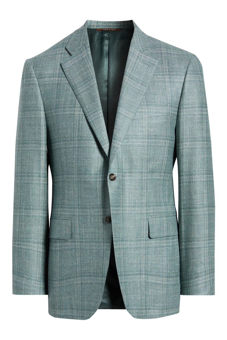 Siena Wool Silk & Cashmere Sport Coat, Alternate, color, GREEN