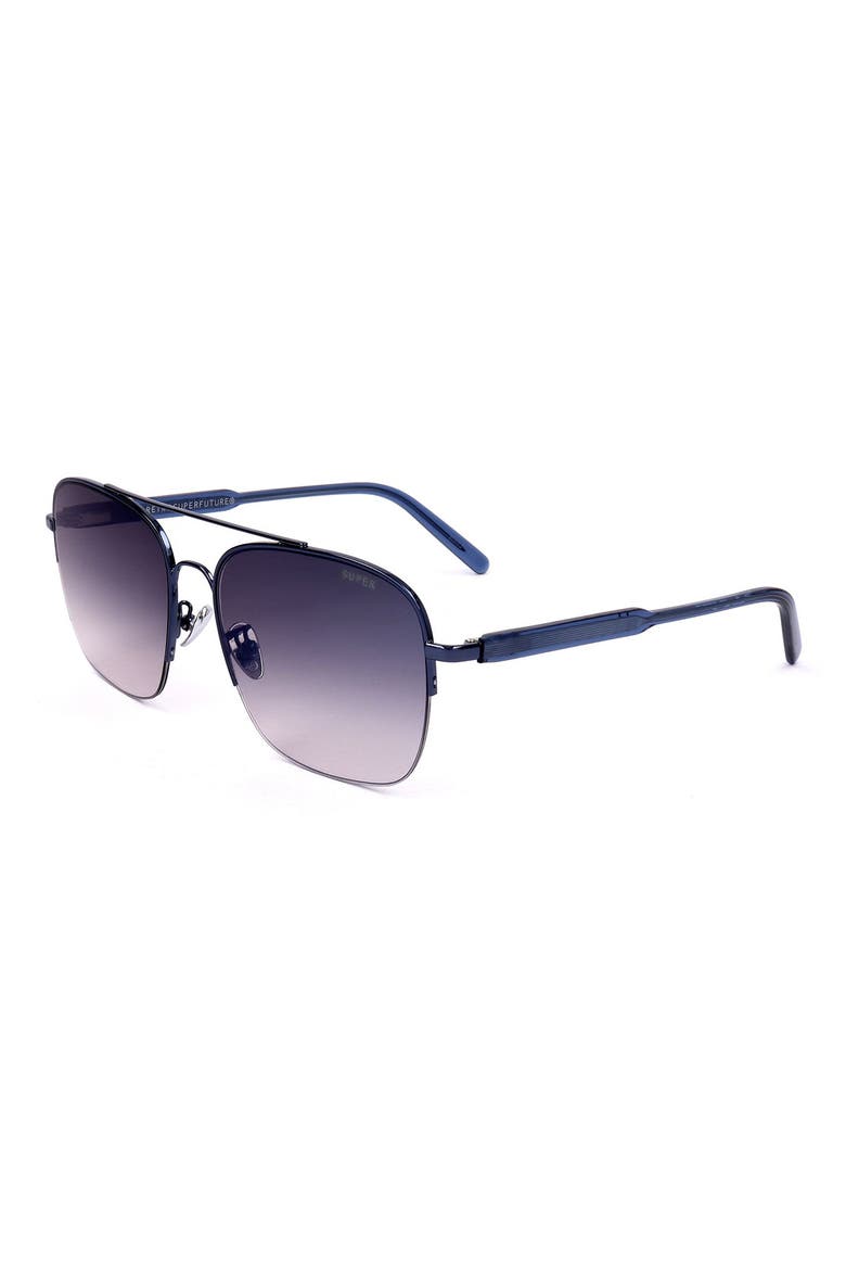 48mm Aviator Sunglasses, Alternate, color, BLUE