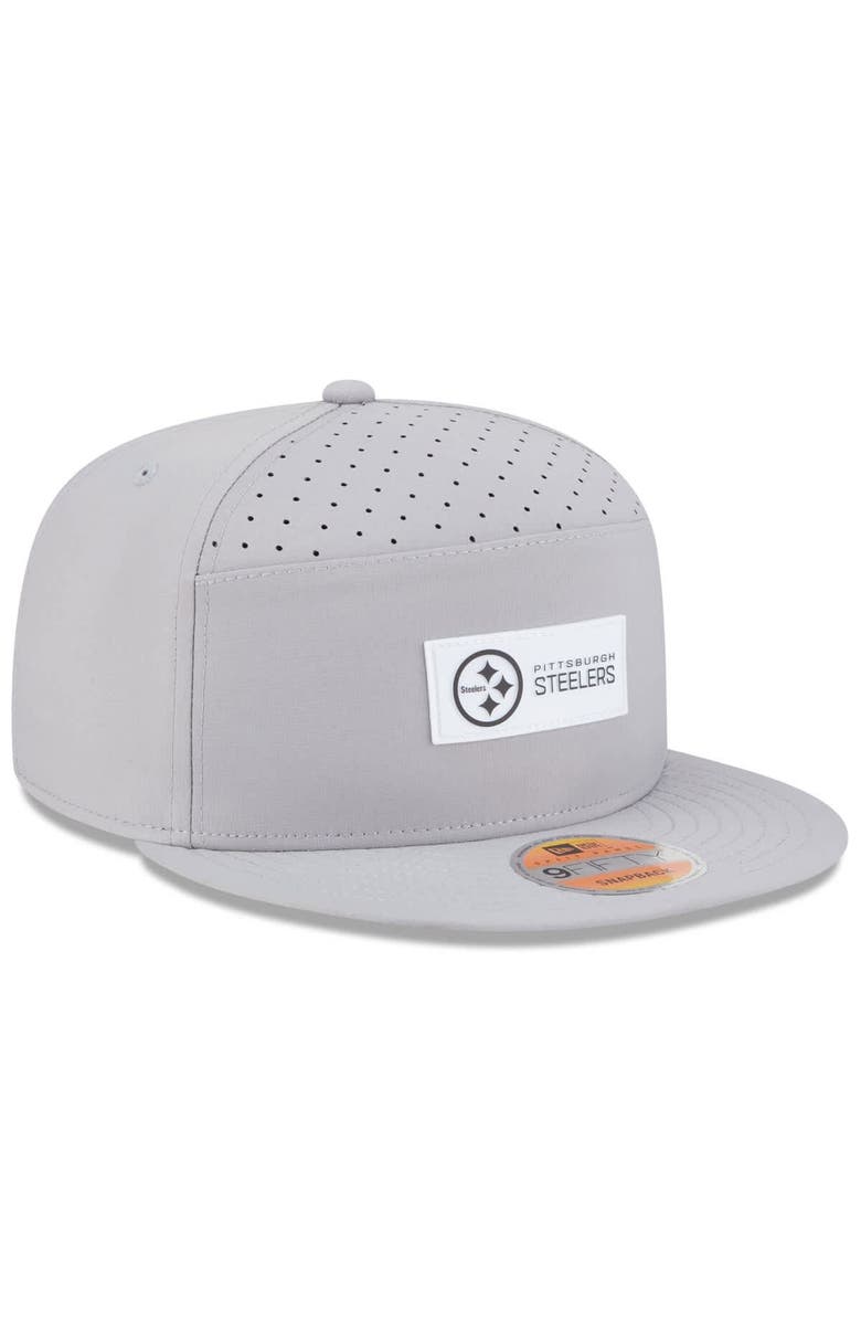 New Era Men's New Era Gray Pittsburgh Steelers 2025 Sideline  Split Panel 9FIFTY Snapback Hat, Alternate, color, Gray