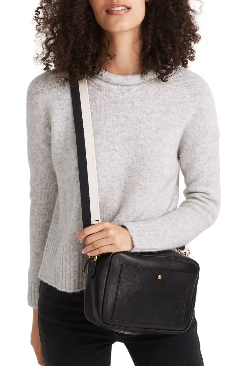 Madewell Fulton Puff Neck Trim Pullover, Main, color, 