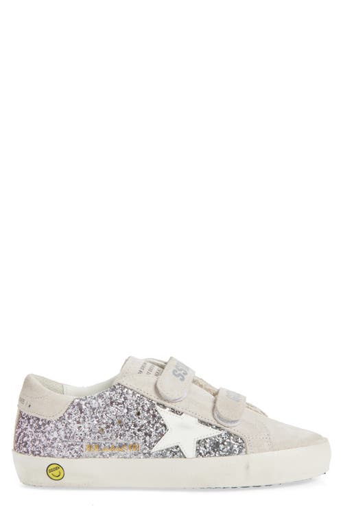 Golden Goose Kids' Old School Glitter Low Top Sneaker In White