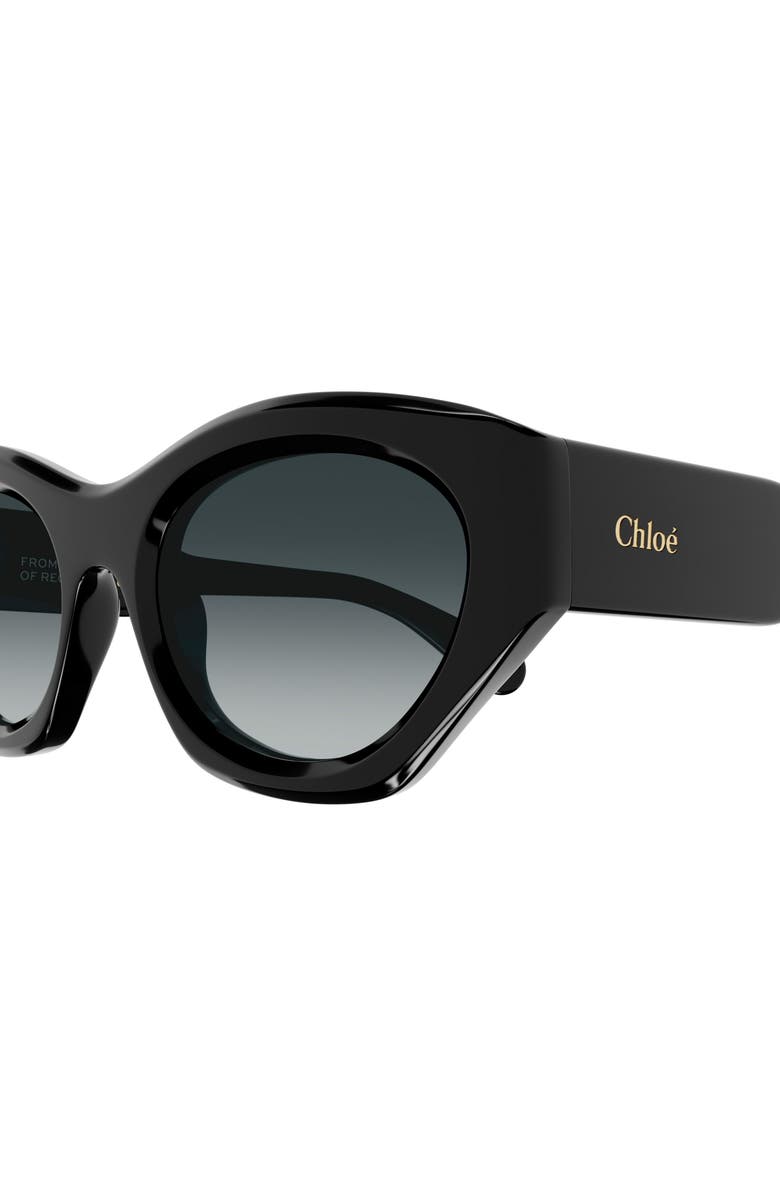 Chloé 53mm Gradient Cat Eye Sunglasses, Alternate, color,