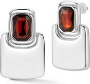 SPHERA MILANO Crystal Rectangular Drop Earrings