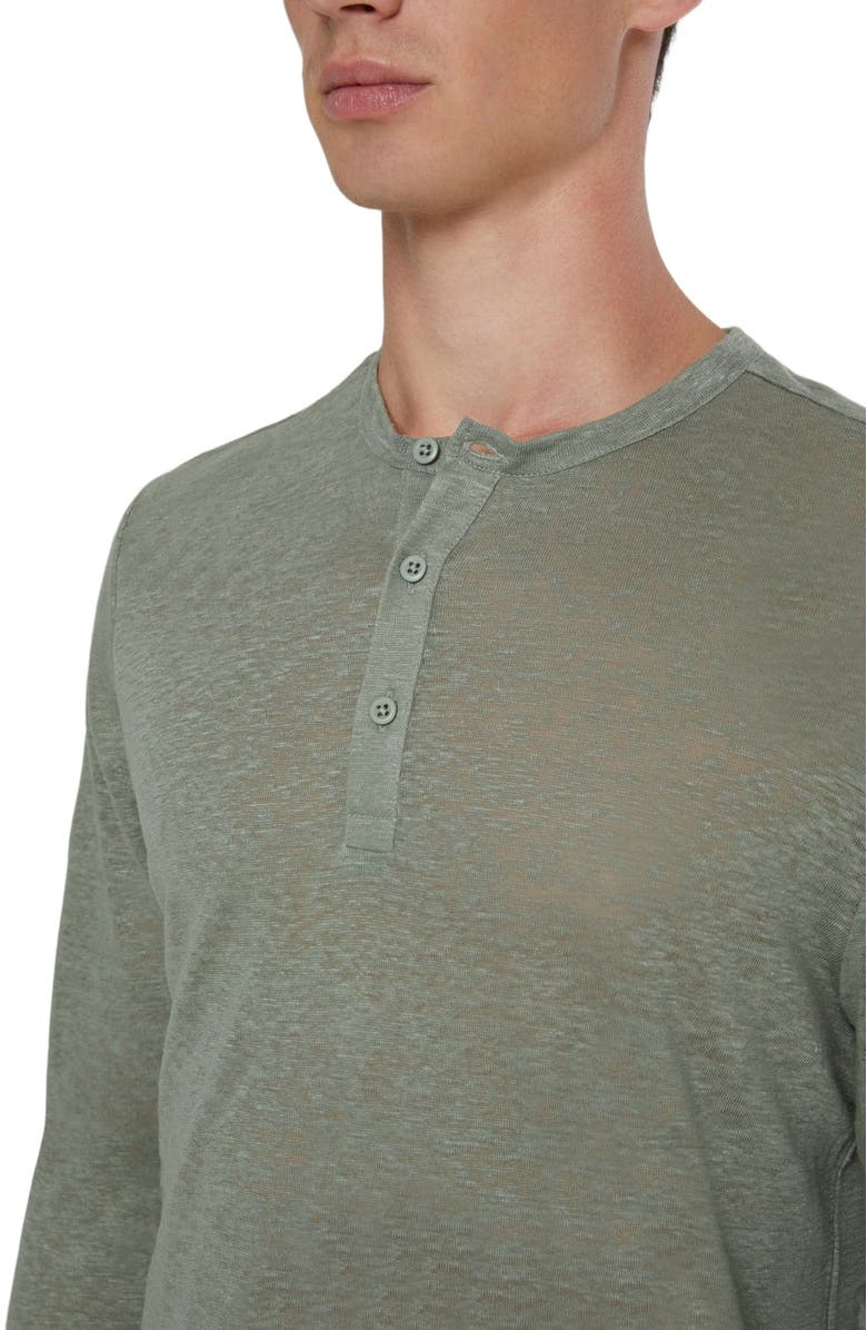 Onia Long Sleeve Linen Henley, Alternate, color,