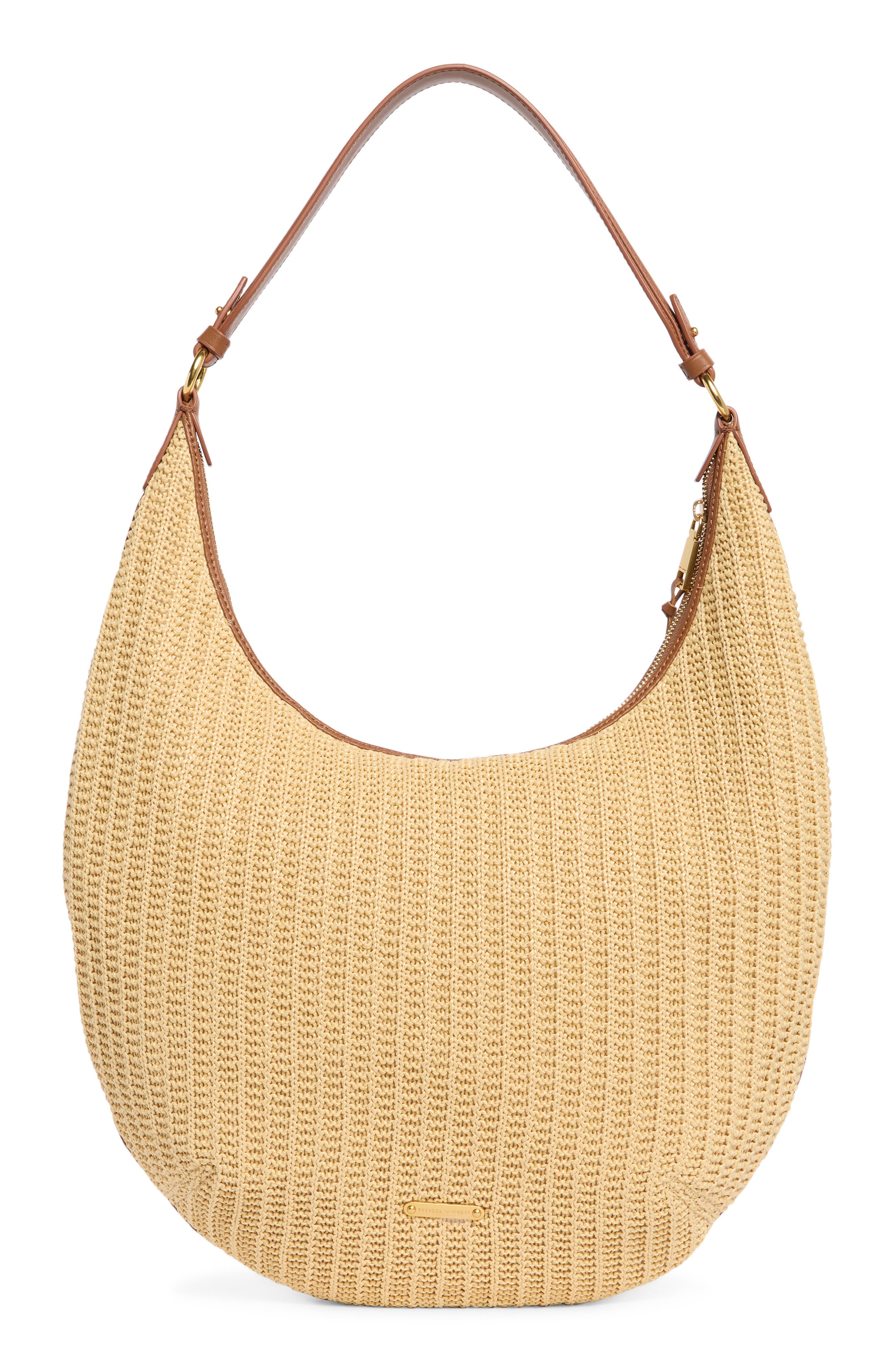 Darren Crescent Hobo Bag, Alternate, color, NATURAL
