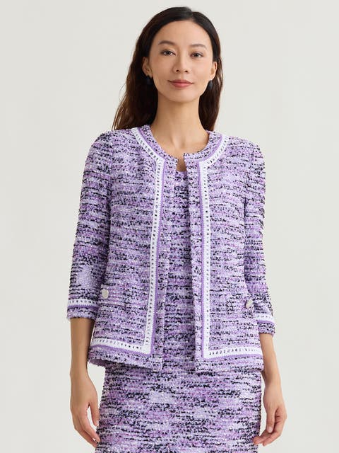 Eyelash Ribbon Knit Jacket