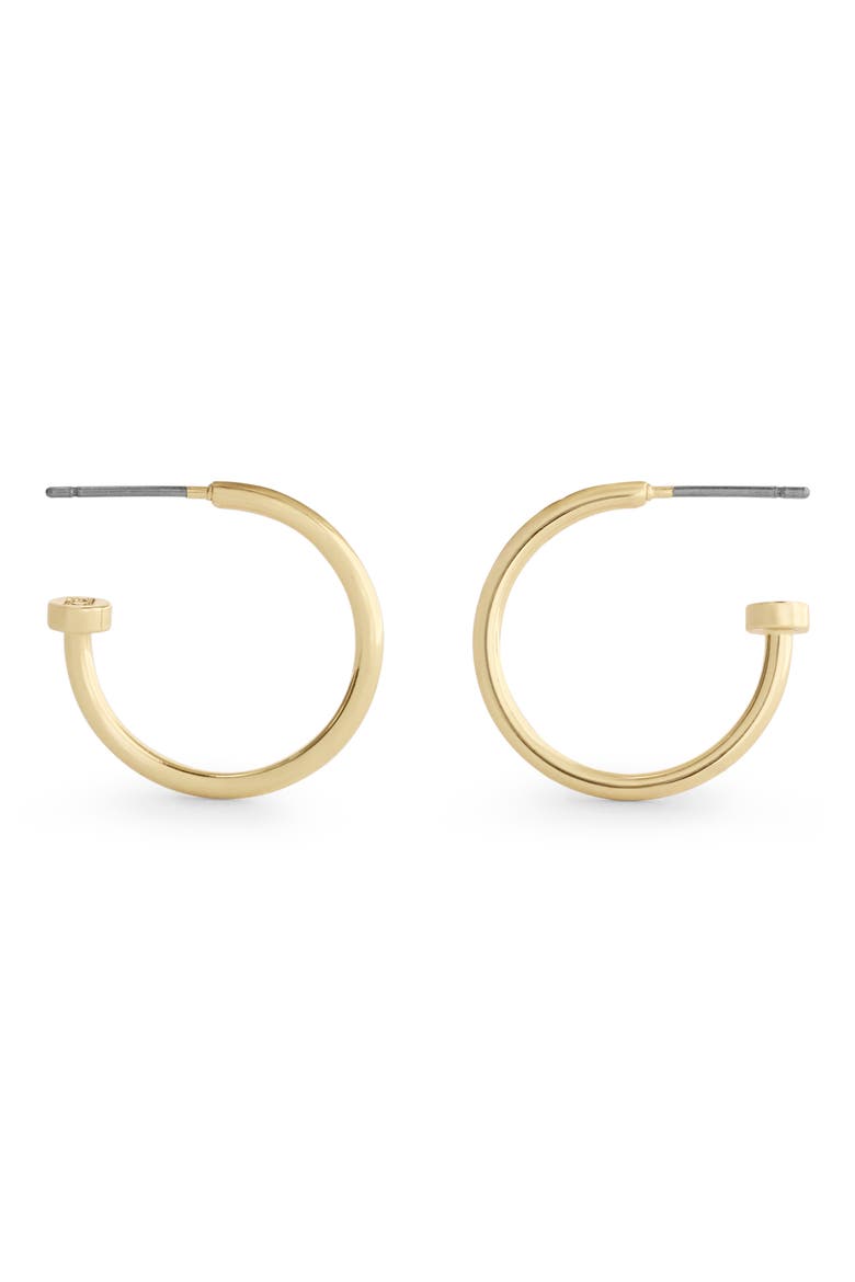 Small Core Hoop Earrings, Alternate, color, GOLD