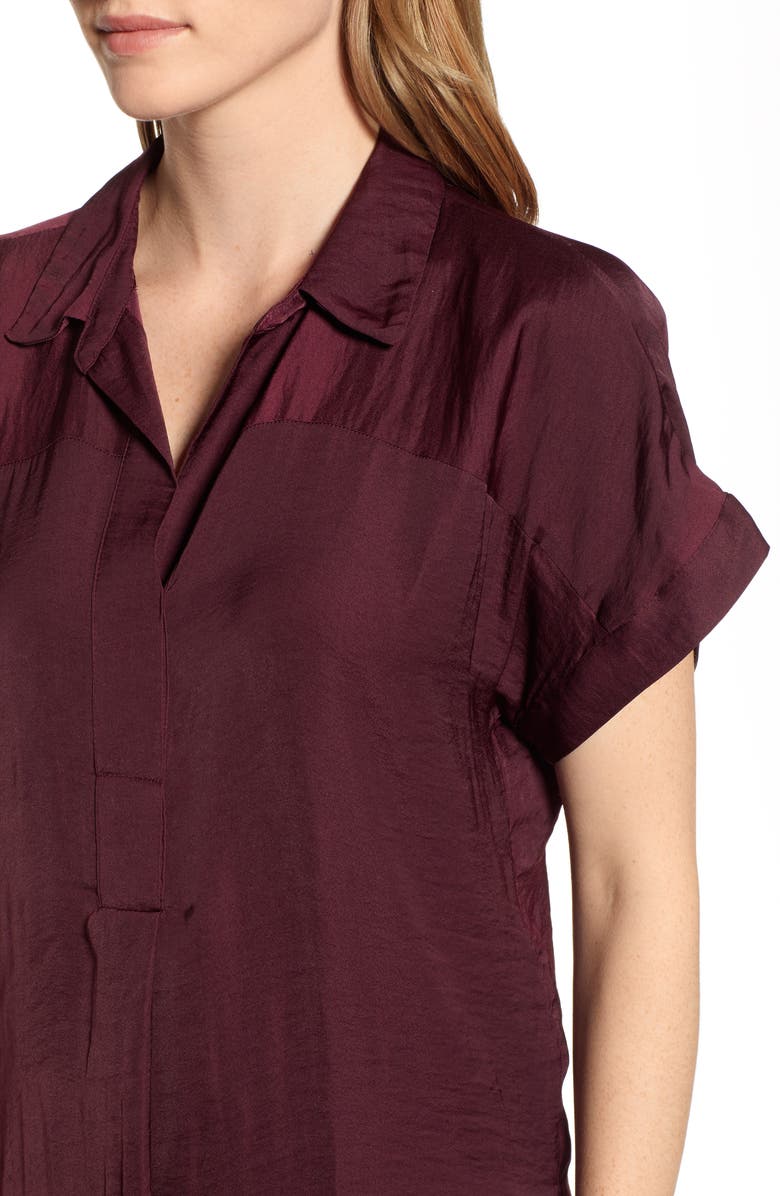 Vince Camuto Hammered Satin Blouse, Alternate, color, 