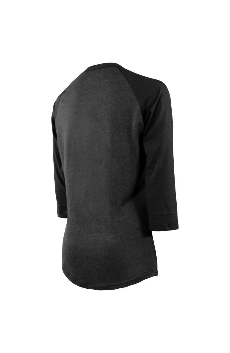 Majestic Threads Women's Majestic Threads Black Los Angeles Lakers Lebron Graphic 3/4-Sleeve Tri-Blend Raglan T-Shirt, Alternate, color, 