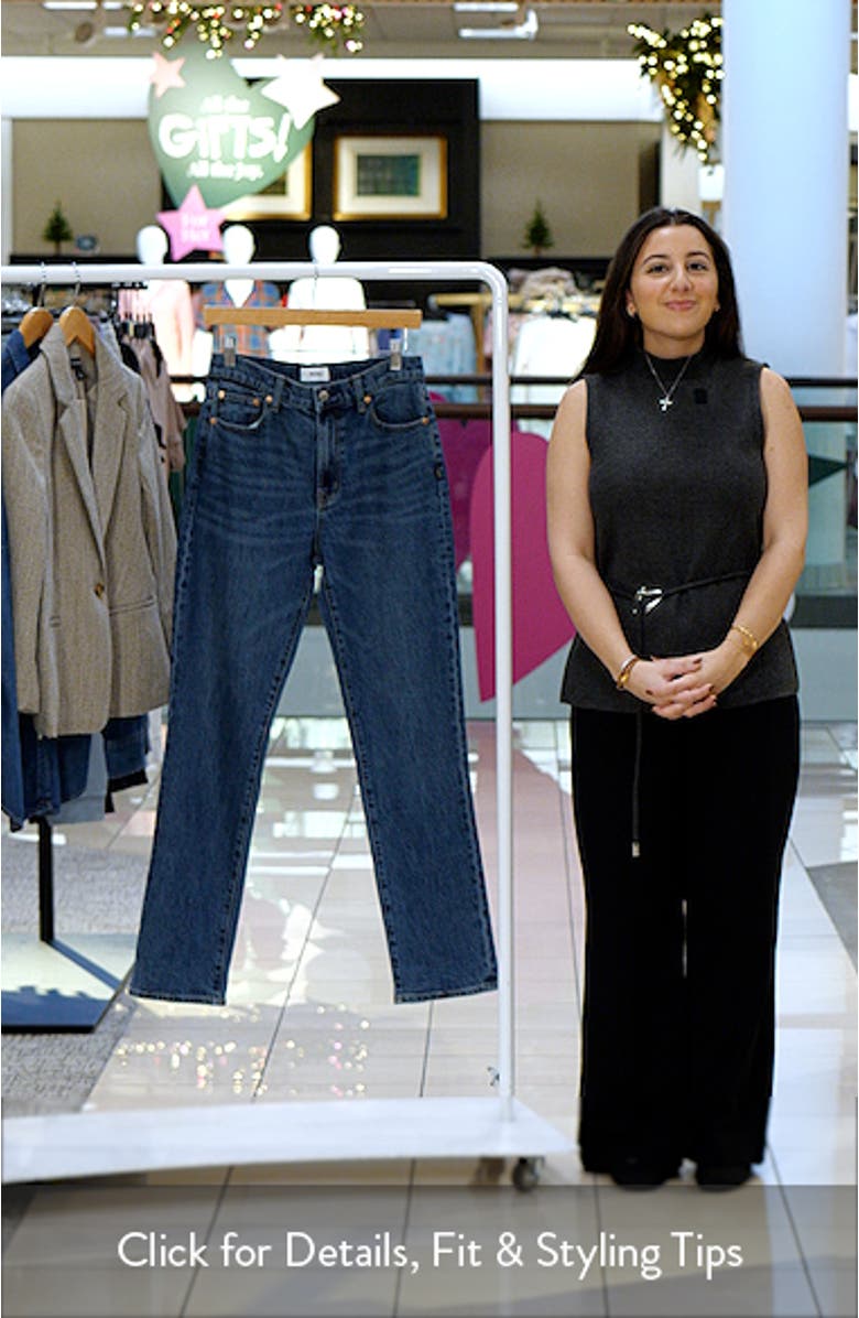Bri High Waist Ankle Straight Leg Jeans, sales video thumbnail