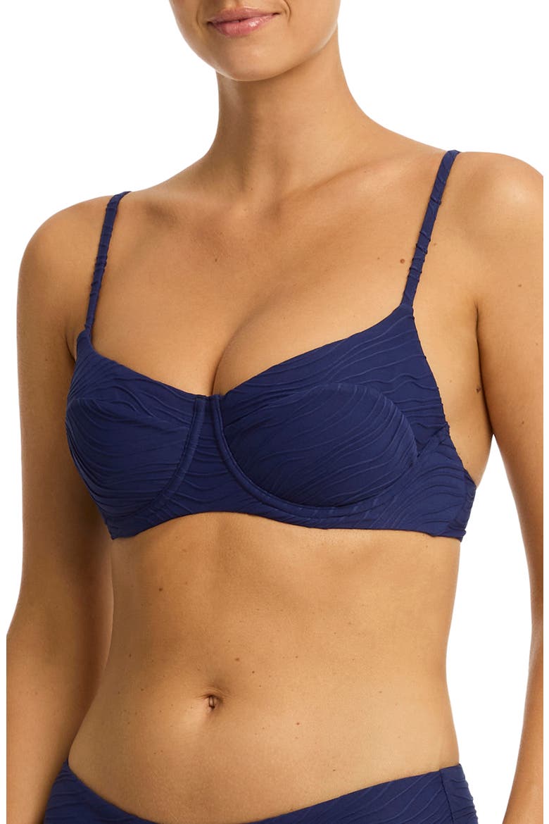 De Soleil Mid Bikini Bottoms, Main, color, FRENCH NAVY