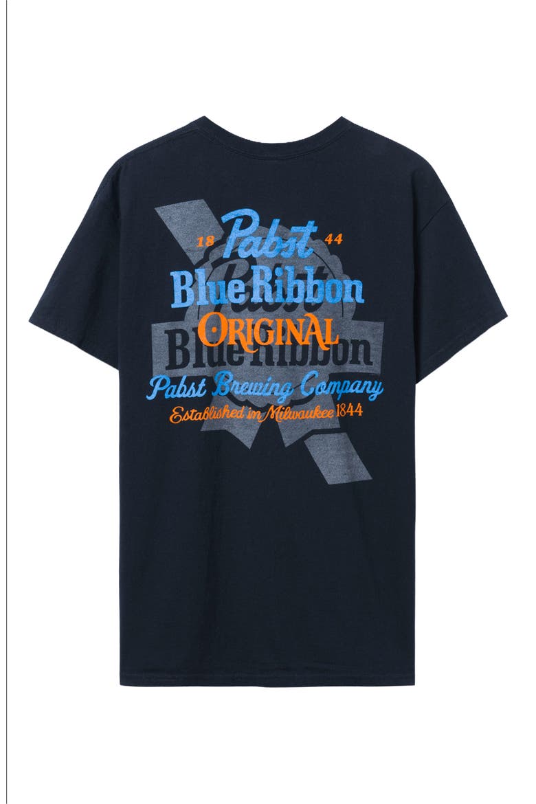 Pabst Blue Ribbon® Cotton Graphic T-Shirt, Alternate, color, BLACK