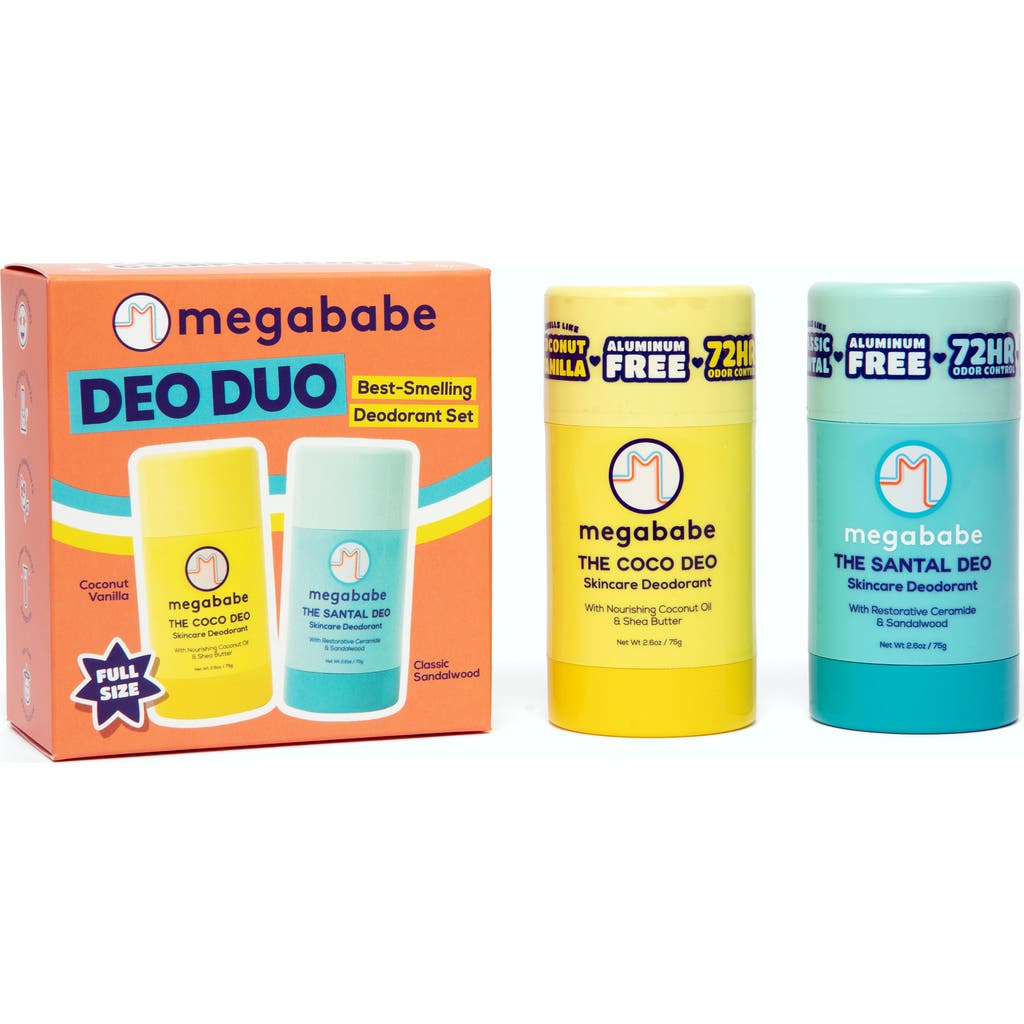 Megababe Deo Duo Best-smelling Deodorant Set $28 Value In Transparent