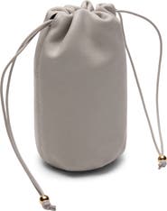MANGO Selection Small Leather Bucket Bag