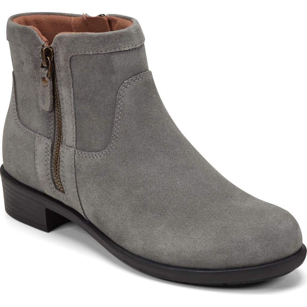 Rockport Cobb Hill Novela Block Heel Bootie In Gray