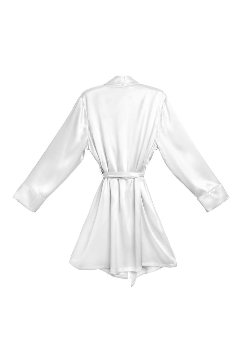 Mulberry Silk Robe, Alternate, color, WHITE